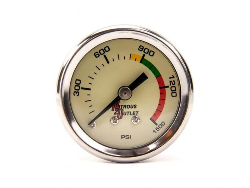 Nitrous Outlet Nitrous Outlet Luminescent Nitrous Pressure Gauges 00-63001-6 Autofit