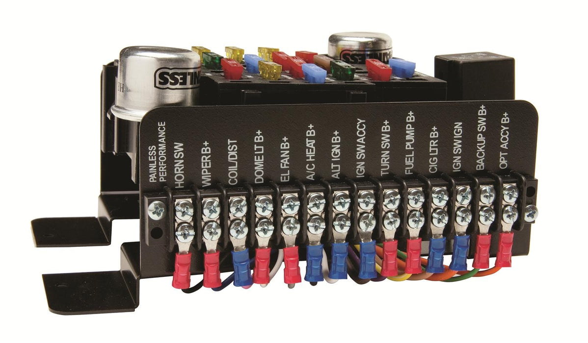 Painless Performance Painless Performance 20-Circuit Pre-Wired Universal Style Fuse Blocks 30003 Autofit