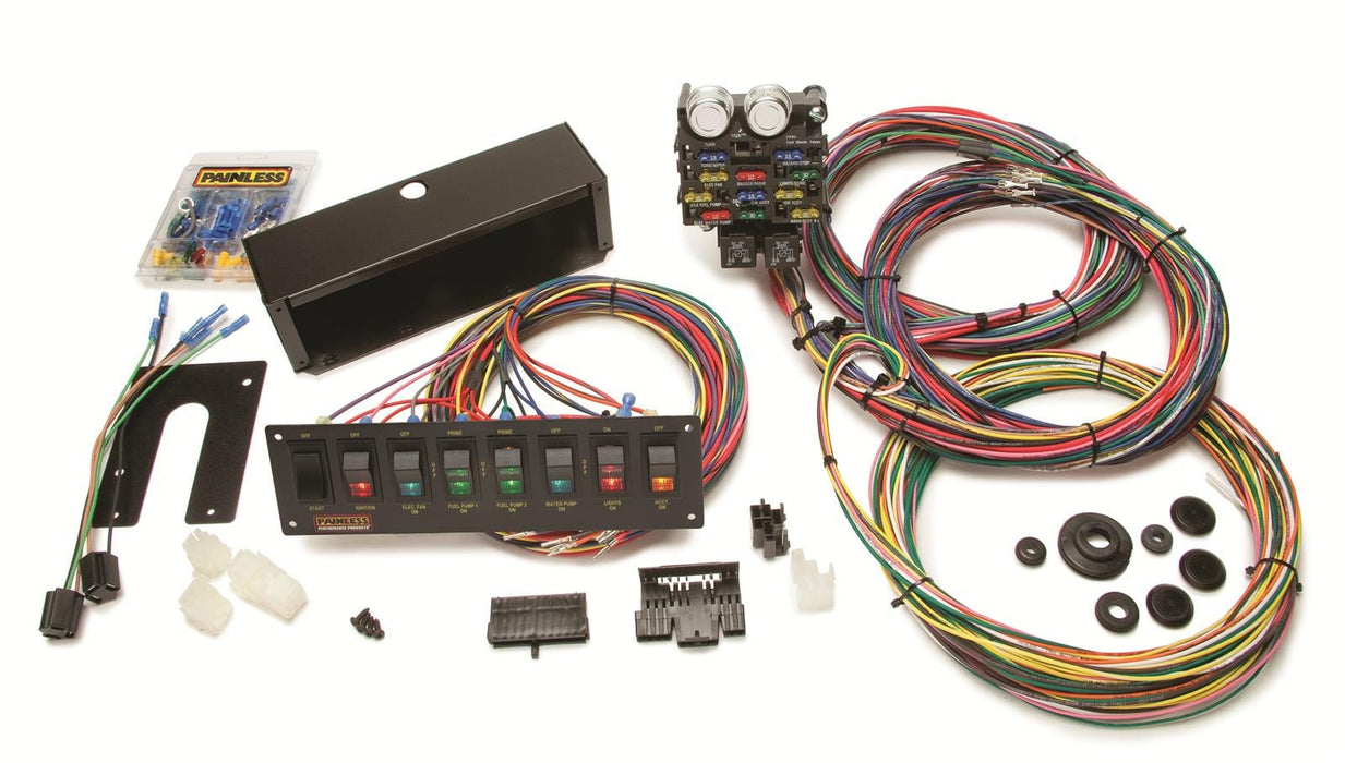 Painless Performance Painless Performance 21-Circuit Pro Street Wiring Kits 50003 Autofit