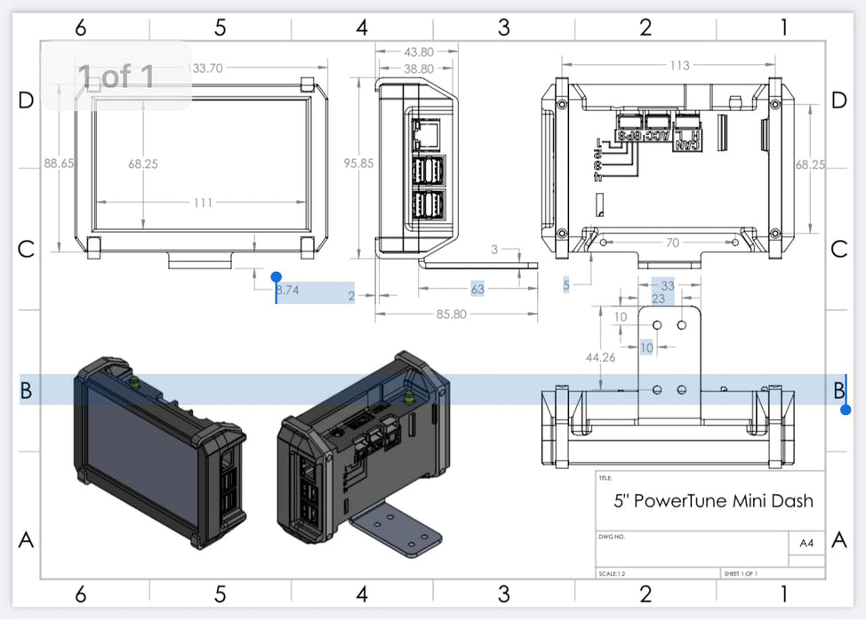 Powertune No / No PowerTune Digital Mini Dash V5 Autofit