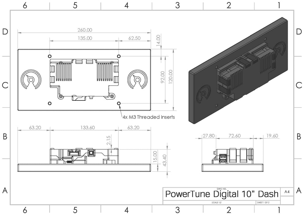 Powertune PowerTune Digital Ultrawide Dash V5 Autofit