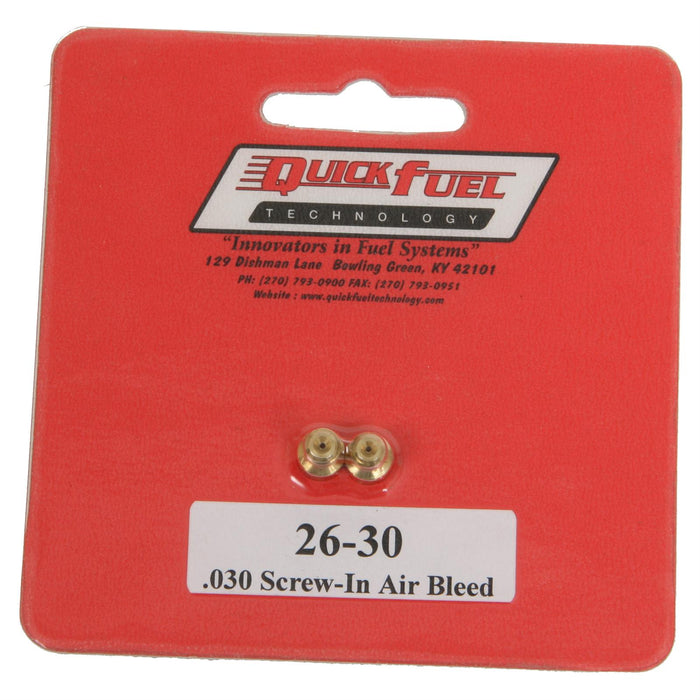 Quick Fuel Quick Fuel Air Bleeds 26-30QFT Autofit