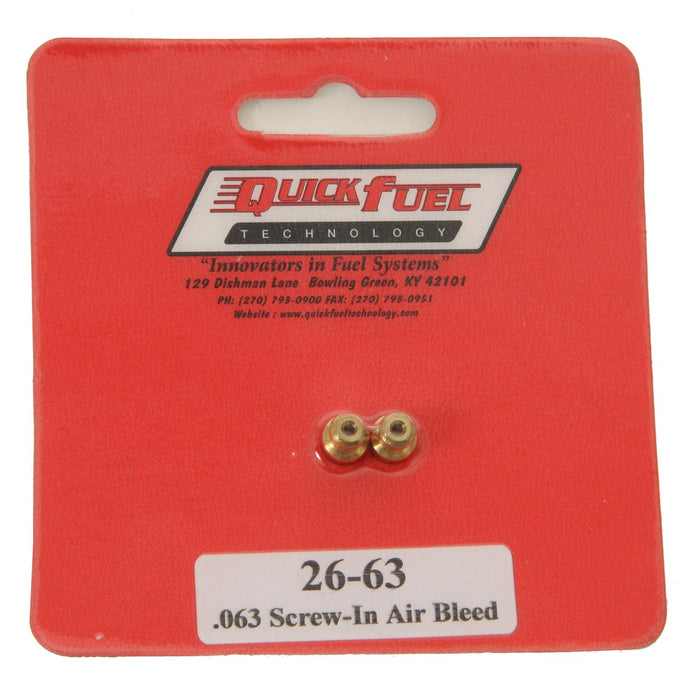 Quick Fuel Quick Fuel Air Bleeds 26-63QFT Autofit