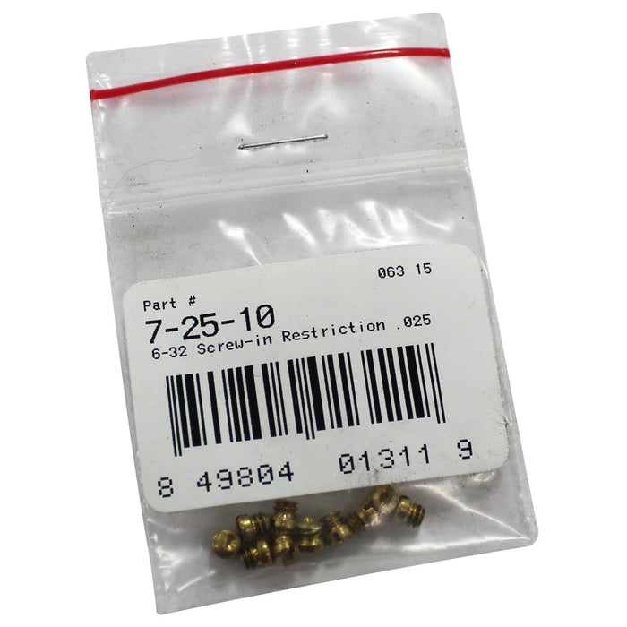 Quick Fuel Quick Fuel Carburetor Idle Feed Restrictors 7-25-10QFT Autofit