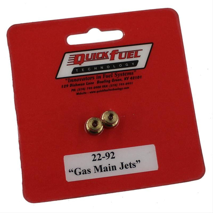 Quick Fuel Quick Fuel Standard Main Jets 22-92QFT Autofit
