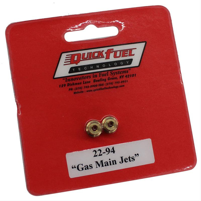 Quick Fuel Quick Fuel Standard Main Jets 22-94QFT Autofit