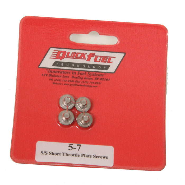 Quick Fuel Quick Fuel Throttle Plate Screws 5-7QFT Autofit