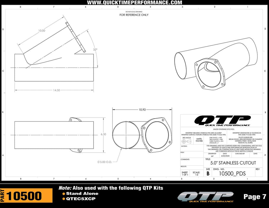 Quick Time Performance Quick Time Performance Electric Exhaust Cutouts QTEC5XCP Autofit