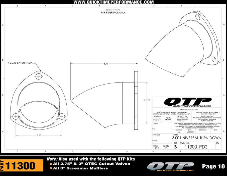 Quick Time Performance Quick Time Performance Electric Exhaust Cutouts QTEC60CPT0 Autofit