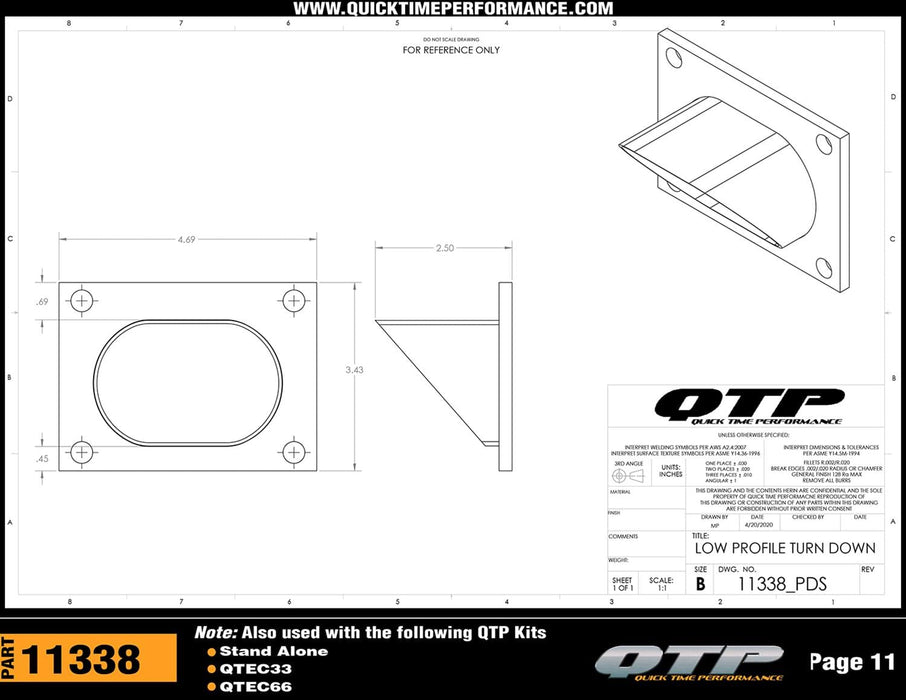 Quick Time Performance Quick Time Performance Oval Electric Cutouts QTEC33 Autofit
