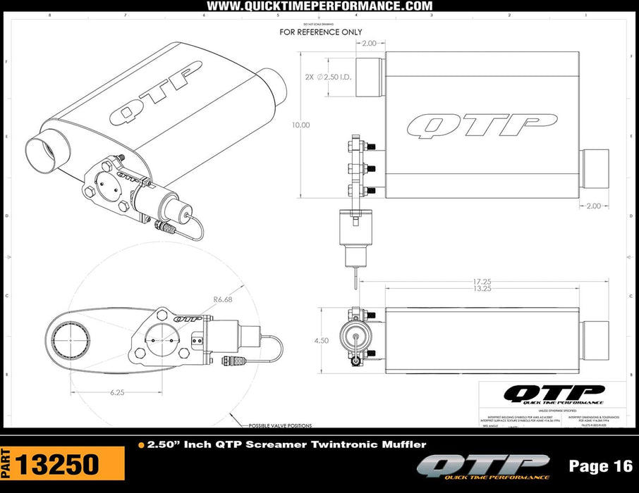 Quick Time Performance Quick Time Performance Screamer Muffler Kits 13250C Autofit