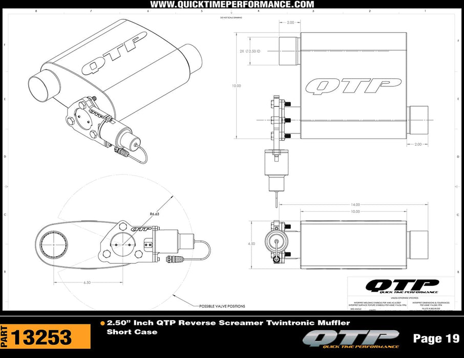 Quick Time Performance Quick Time Performance Screamer Mufflers 13253C Autofit