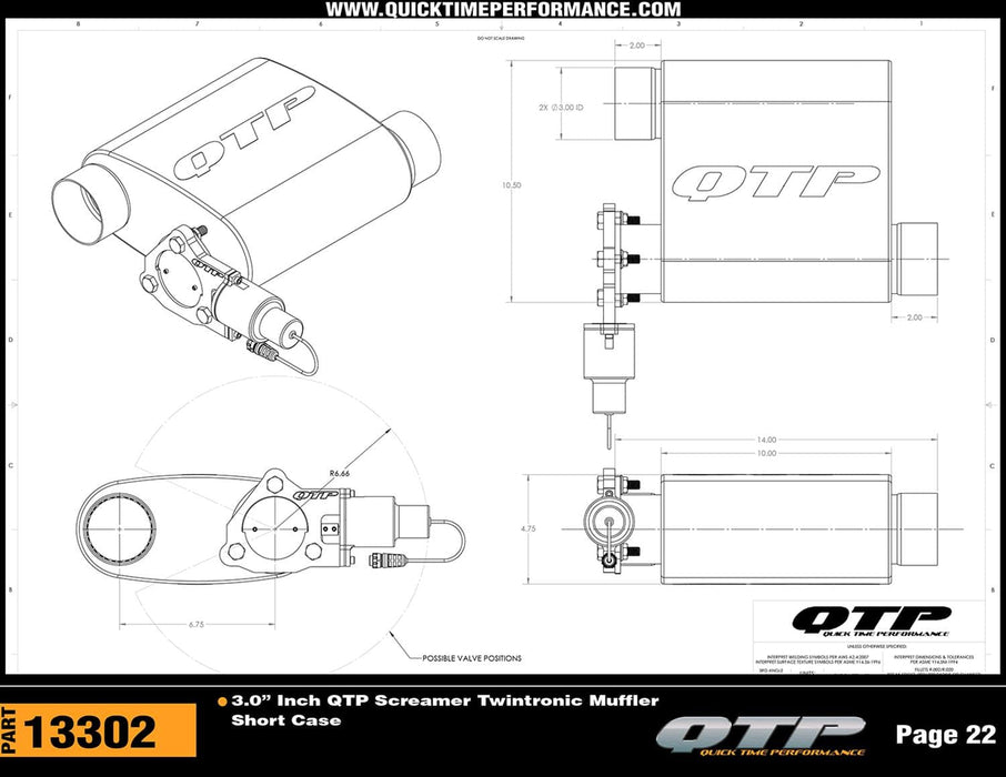 Quick Time Performance Quick Time Performance Screamer Mufflers 13302C Autofit