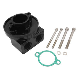 RTS RTS Oil Filter Bypass Adapter, For Chevrolet SB & BB, 13/16''-16, 90 Deg AN12 ORB Ports, Billet Aluminium, Black RTS Oil Filter Bypass Adapter, For Chevrolet SB & BB, 13/16''-16, 90 Deg AN12 ORB Ports, Billet Aluminium, Black Autofit