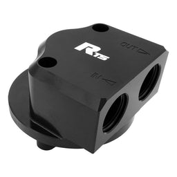 RTS RTS Oil Filter Bypass Adapter, For Chevrolet SB & BB, 13/16''-16, 90 Deg AN12 ORB Ports, Billet Aluminium, Black RTS Oil Filter Bypass Adapter, For Chevrolet SB & BB, 13/16''-16, 90 Deg AN12 ORB Ports, Billet Aluminium, Black Autofit