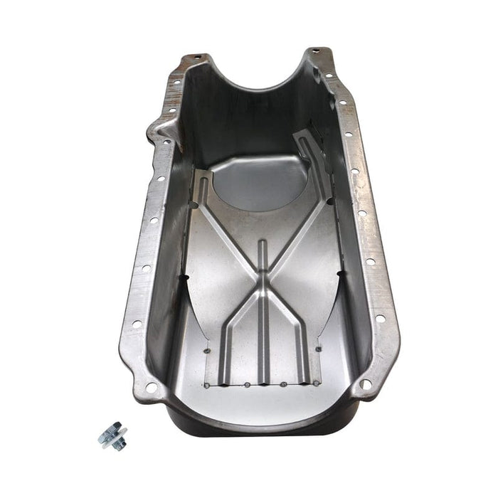 RTS RTS Oil Pan Sump, Steel, Black Finish, Replacement, SB Chev Holden, 1-Piece Rear main, Driver Side Dipstick, Each RTS Oil Pan Sump, Steel, Black Finish, Replacement, SB Chev Holden, 1-Piece Rear main, Driver Side Dipstick, Each Autofit