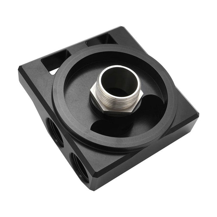 RTS RTS Remote Oil Filter Head, 1-1/2''-12 Thread, 4x Side AN12 ORB Ports, Billet Aluminium, Black RTS Remote Oil Filter Head, 1-1/2''-12 Thread, 4x Side AN12 ORB Ports, Billet Aluminium, Black Autofit