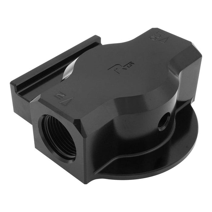 RTS RTS Remote Oil Filter Head, 3/4''-16 Thread, AN12 ORB Ports, Billet Aluminium, Black RTS Remote Oil Filter Head, 3/4''-16 Thread, AN12 ORB Ports, Billet Aluminium, Black Autofit
