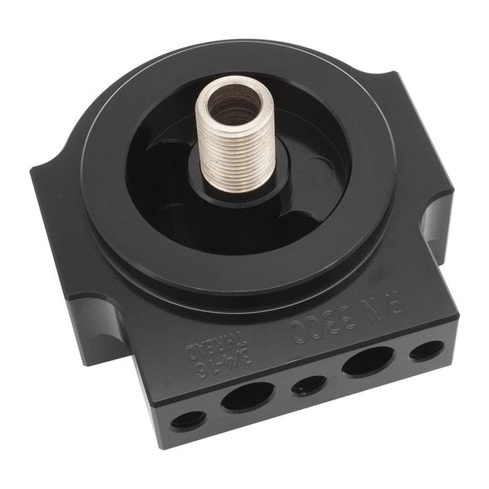 RTS RTS Remote Oil Filter Head, With FRAM HP1 Filter, 3/4''-16 Thread, AN12 ORB Ports, Billet Aluminium, Black RTS Remote Oil Filter Head, With FRAM HP1 Filter, 3/4''-16 Thread, AN12 ORB Ports, Billet Aluminium, Black Autofit