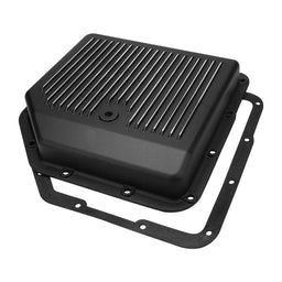 RTS RTS Transmission Pan, Cast Aluminium, Stock Depth Black, Machined Finned, Chev For Holden TH350 RTS Transmission Pan, Cast Aluminium, Stock Depth Black, Machined Finned, Chev For Holden TH350 Autofit