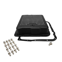 RTS RTS Transmission Pan, Extra Capacity, Cast Aluminium, Black/Machined Finned, Chev, Holden Commodore, 700R4, 4L60 , Each RTS Transmission Pan, Extra Capacity, Cast Aluminium, Black/Machined Finned, Chev, Holden Commodore, 700R4, 4L60 , Each Autofit