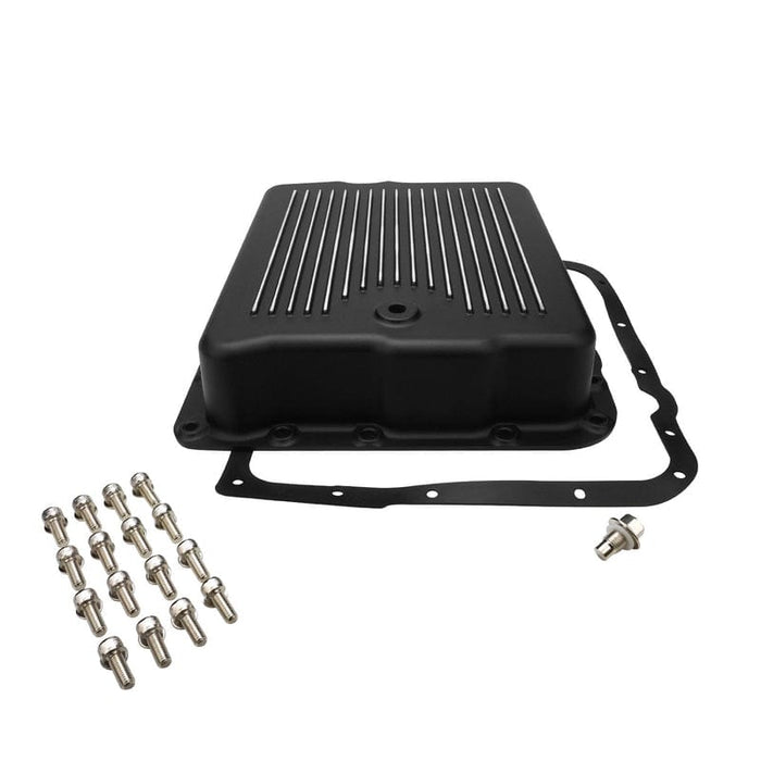 RTS RTS Transmission Pan, Extra Capacity, Cast Aluminium, Black/Machined Finned, Chev, Holden Commodore, 700R4, 4L60 , Each RTS Transmission Pan, Extra Capacity, Cast Aluminium, Black/Machined Finned, Chev, Holden Commodore, 700R4, 4L60 , Each Autofit