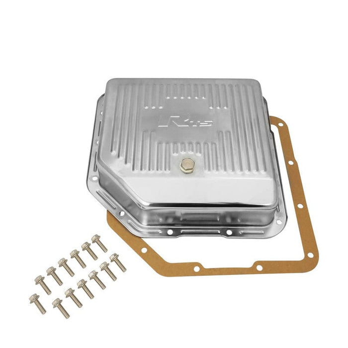 RTS RTS Transmission Pan, Extra Capacity, Steel Ribbed, Chrome, GM Chev Holden TH350, Each RTS Transmission Pan, Extra Capacity, Steel Ribbed, Chrome, GM Chev Holden TH350, Each Autofit
