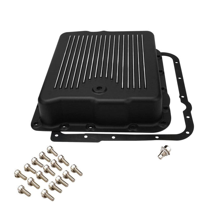 RTS RTS Transmission Pan, Stock Depth, Cast Aluminium Black, Machined Finned, Chev, Holden Commodore, 700R4, 4L60,4L65E , Each RTS Transmission Pan, Stock Depth, Cast Aluminium Black, Machined Finned, Chev, Holden Commodore, 700R4, 4L60,4L65E , Each Autofit