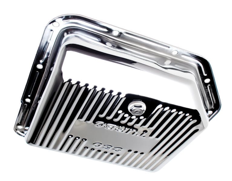 RTS RTS Transmission Pan, Stock Depth, Steel Ribbed, Chrome, GM Chev Holden, TH350, Each RTS Transmission Pan, Stock Depth, Steel Ribbed, Chrome, GM Chev Holden, TH350, Each Autofit