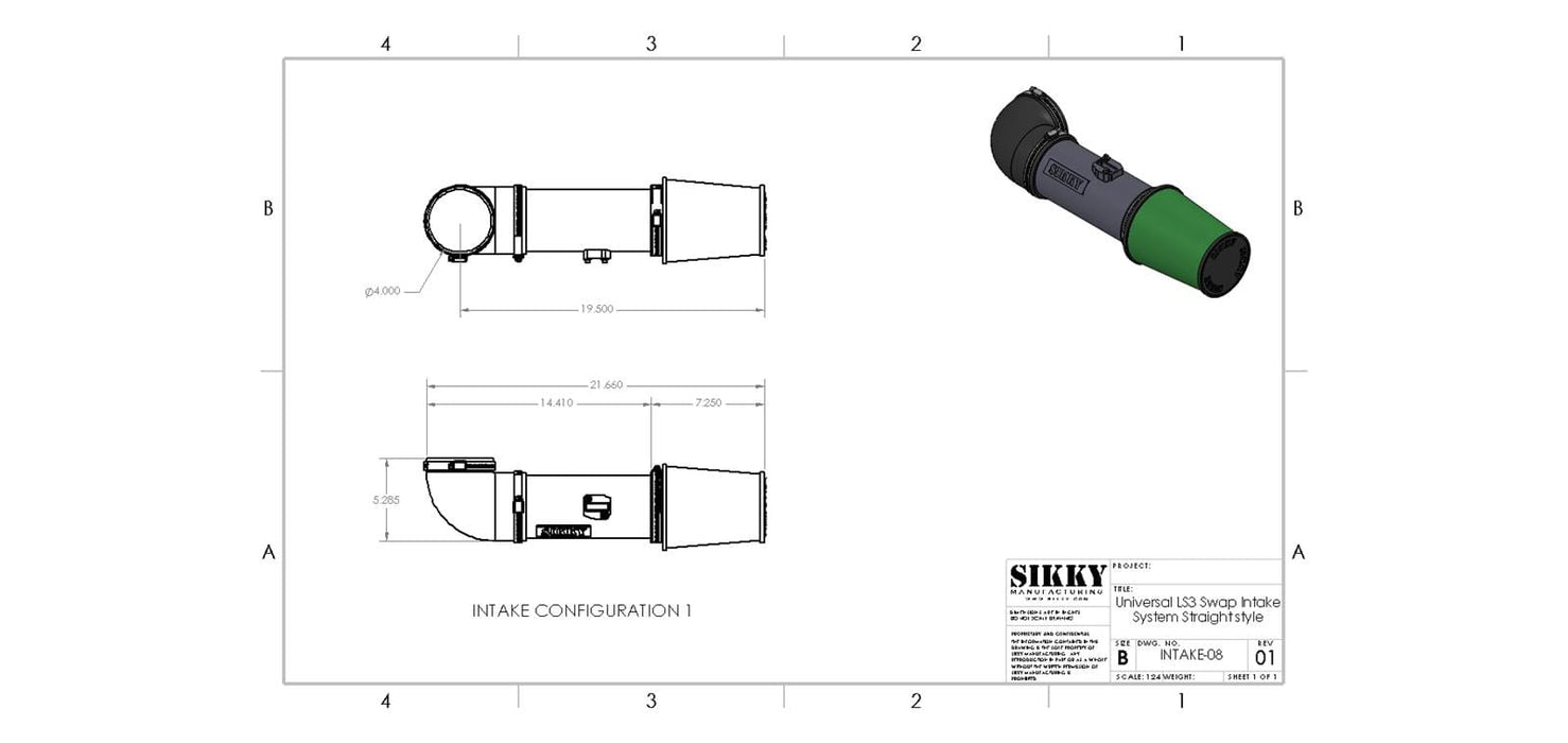 Sikky Manufacturing Sikky Manufacturing Air Intake Kits INTAKE-08 Autofit