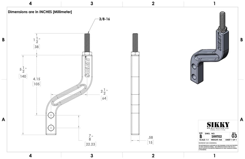 Sikky Manufacturing Sikky Manufacturing Kinked Shifter Handles SRRT02 Autofit