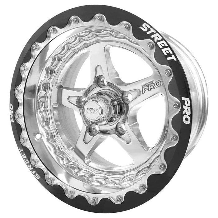 Street Pro Wheels Street Pro ll Convo Pro Wheel Polished, Black Machined Bead Lock Style 15x8.5' For Holden For Chevrolet Bolt Circle 5 x 4.75'(6) 5.0' Back Space Street Pro ll Convo Pro Wheel Polished, Black Machined Bead Lock Style 15x8.5' For Holden For Chevrolet Bolt Circle 5 x 4.75'(6) 5.0' Back Space Autofit