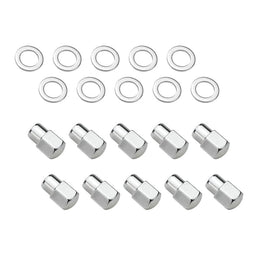 Street Pro Wheels Wheel Lug Nut Kit,, Chrome Dome Medium Mag, Length 1.38, 1/2, 0.55 Shank, Set of 10 Wheel Lug Nut Kit,, Chrome Dome Medium Mag, Length 1.38, 1/2, 0.55 Shank, Set of 10 Autofit