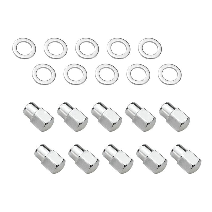 Street Pro Wheels Wheel Lug Nut Kit,, Chrome Dome Medium Mag, Length 1.38, 1/2, 0.55 Shank, Set of 10 Wheel Lug Nut Kit,, Chrome Dome Medium Mag, Length 1.38, 1/2, 0.55 Shank, Set of 10 Autofit