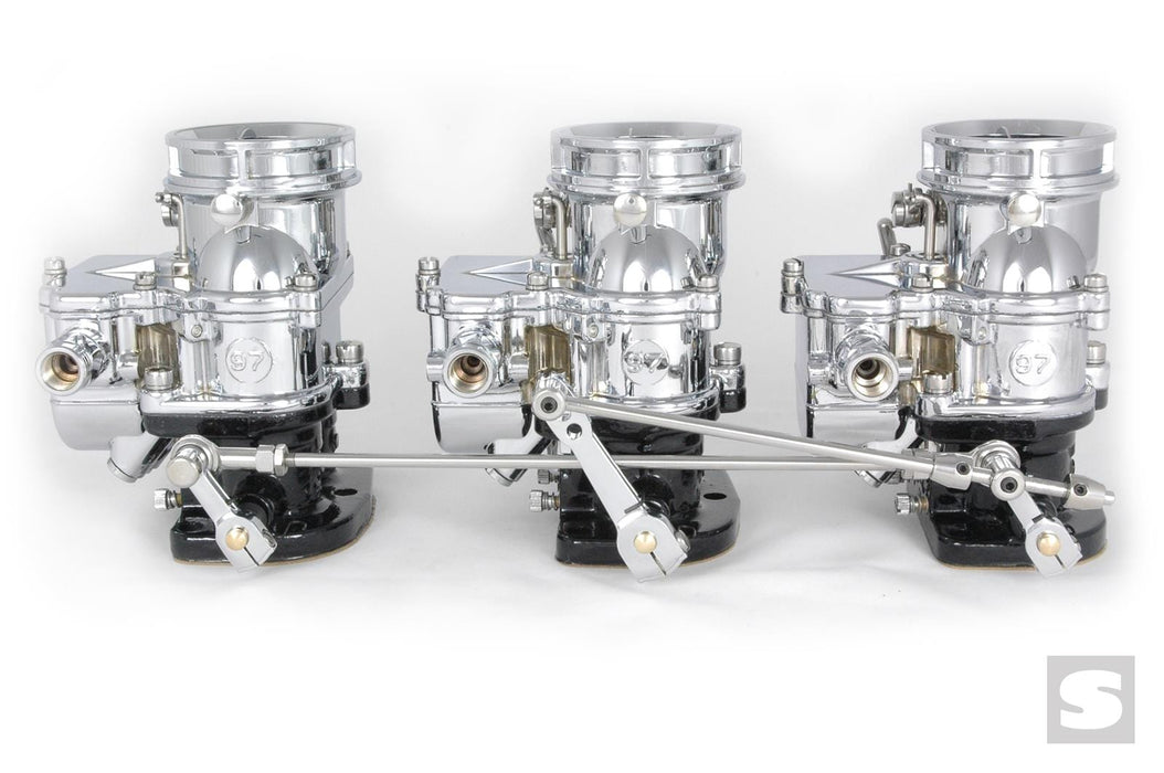 Stromberg Carburetors Stromberg TwoStep 3x2 Progressive Chrome Throttle Linkages 9243PRO-CHR Autofit