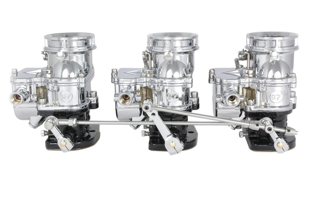 Stromberg Carburetors Stromberg TwoStep 3x2 Progressive Chrome Throttle Linkages 9246PRO-CHR Autofit