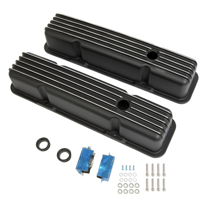 Summit Racing Summit Racing™ Finned Aluminum Valve Covers SUM-440413B Autofit