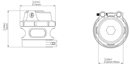 TURBOSMART BOVS Turbosmart BOV RacePort Female GenV Supercharger - Black Autofit