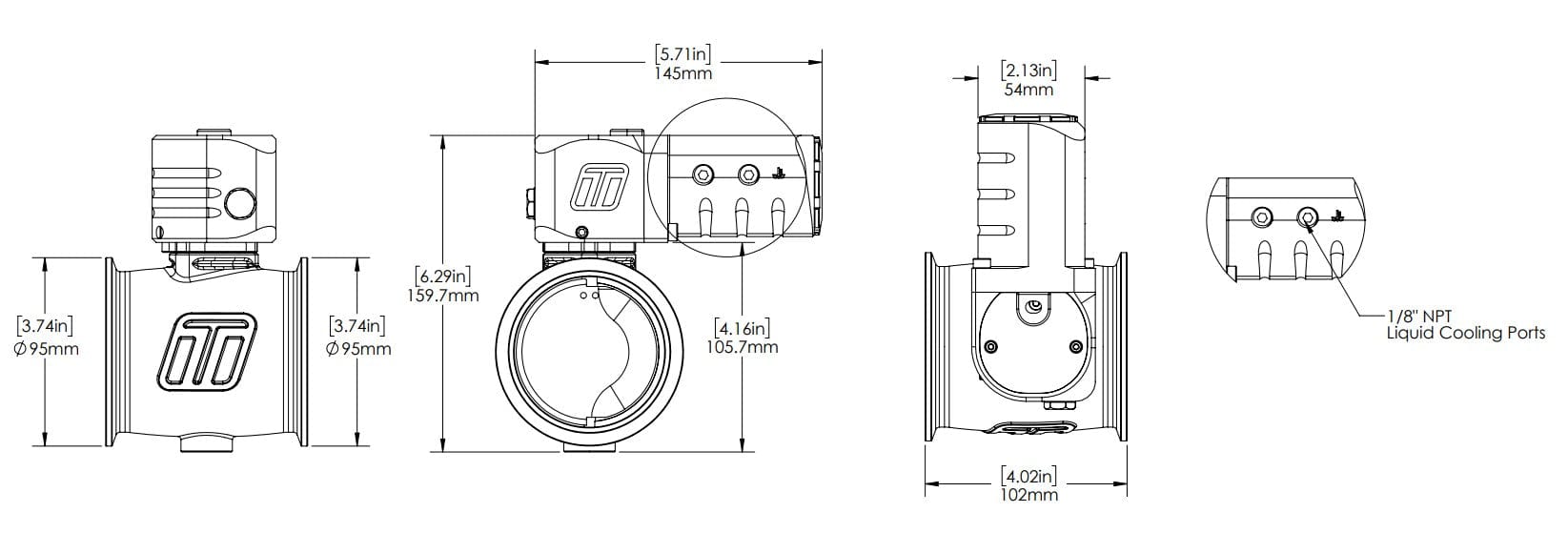 TURBOSMART WASTEGATES Turbosmart Electronic StraightGate76 ESG76 External Wastegate Autofit