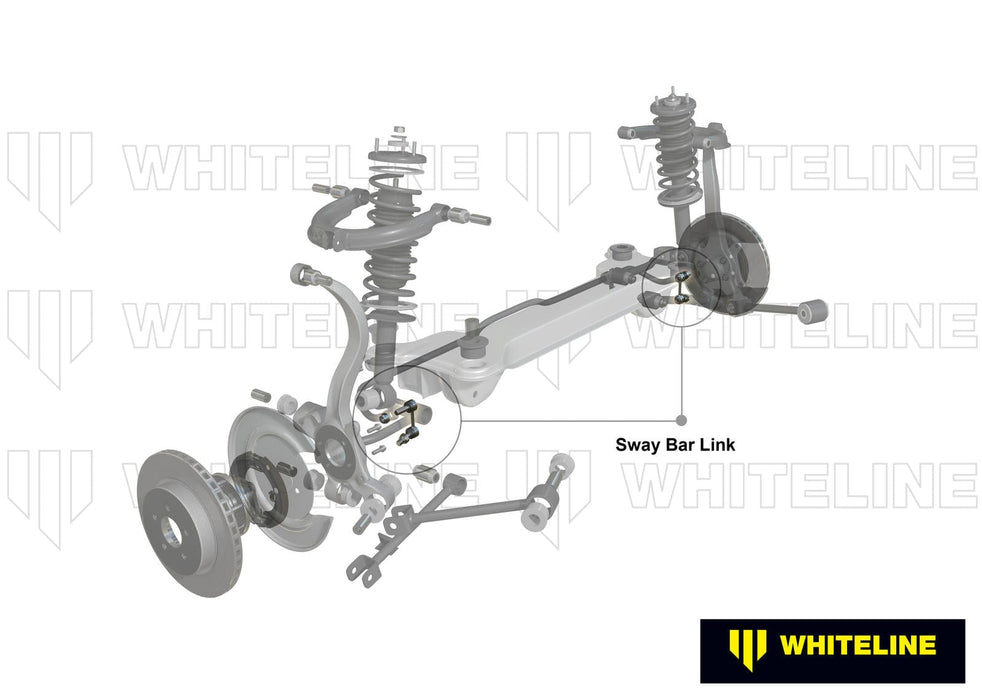 Whiteline 10 x 14 x 6 cm / 180mm - horizontal 180deg opposed ball joints Sway Bar Link to Suit Hyundai Grandeur, Sonata and XG Autofit