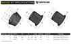 Whiteline 10 x 16 x 26 cm Front Differential Mount - Bushing Kit to Suit Toyota Prado 120 Series and 4Runner GRN210 Autofit