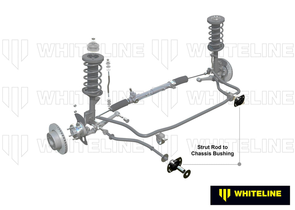Whiteline 10 x 16 x 26 cm / Performance Alignment - adds +/- 0.5deg caster Front Strut Rod - To Chassis Bushing Kit Double Offset to Suit Nissan 180SX, 200SX. 300ZX and Skyline Autofit