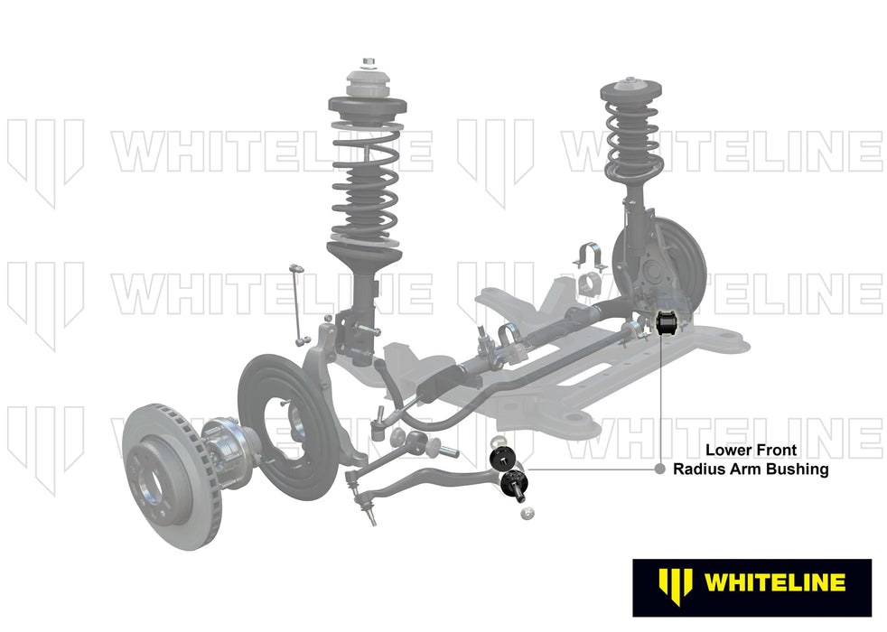 Whiteline 10 x 16 x 26 cm / Performance Alignment - adds +/- 1.5deg caster Front Radius Arm Lower - Bushing Kit Double Offset to Suit BMW 1, 3 Series and Z4 Autofit