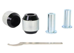 Whiteline 10 x 16 x 26 cm / Performance Alignment - adds +/- 1.5deg caster Front Radius Arm Lower - Bushing Kit Double Offset to Suit Kia Stinger CK incl GT Autofit