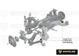Whiteline 10 x 16 x 26 cm Rear Control Arm Lower Front - Inner Bushing Kit to Suit BMW 1 Series, 3 Series and X1 Autofit