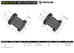 Whiteline 10 x 16 x 26 cm Rear Control Arm Upper - Inner Bushing Kit to Suit Mitsubishi Pajero NM-NX Autofit