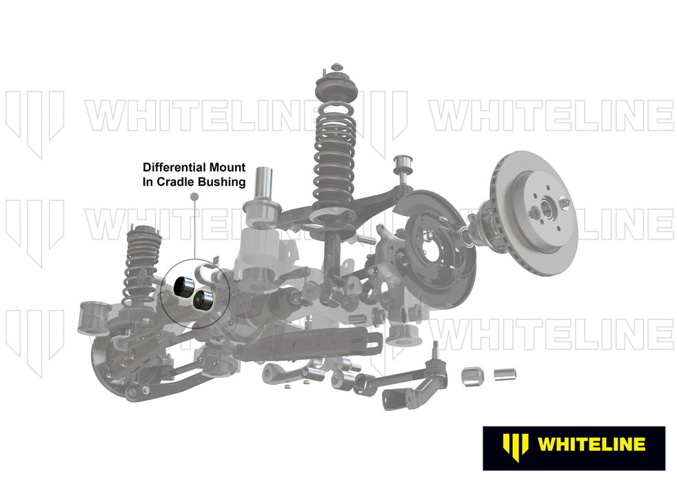 Whiteline 10 x 16 x 26 cm Rear Differential Mount - Rear Bushing Kit to Suit Subaru BRZ and Toyota 86 Autofit