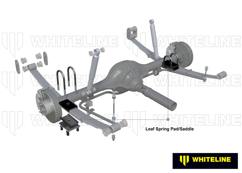 Whiteline 10 x 16 x 26 cm / Suits 63mm wide saddle Rear Leaf Spring - To Saddle Insulator Bushing Kit to Suit Holden FE-HG Autofit