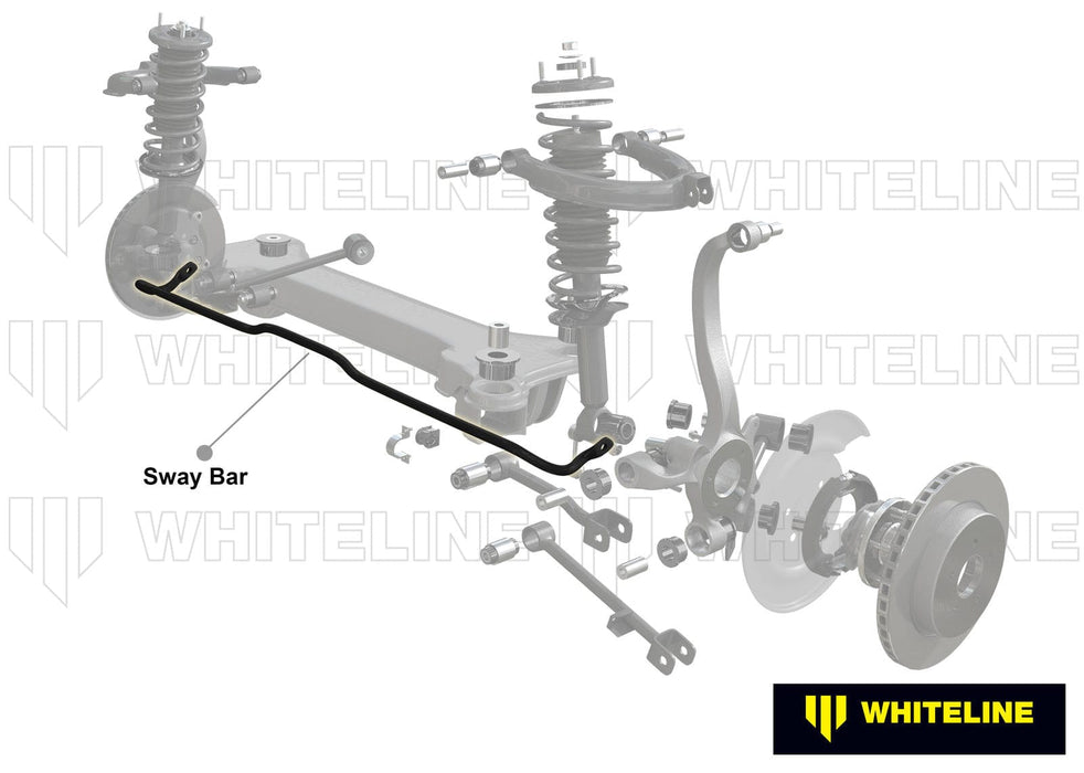 Whiteline 100 x 20 x 10 cm Rear Sway Bar - 18mm Non Adjustable to Suit Hyundai I30 GD and Veloster FS Autofit