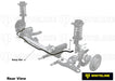 Whiteline 115 x 20 x 10 cm Front Sway Bar - 22mm 2 Point Adjustable to Suit Subaru BRZ and Toyota 86 Autofit